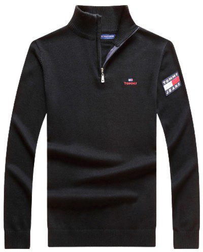 טומי הילפיגר-TOMMY SWETER MEN'S- Nero