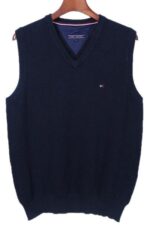 טומי הילפיגר-TOMMY SWETER MEN'S VEST- NAVY BLUE