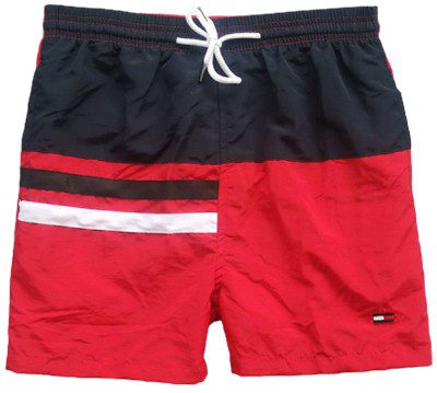 טומי הילפיגר-TOMMY SWIM MEN'S - BLACK & RED