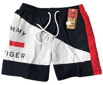 טומי הילפיגר-TOMMY SWIM MEN'S - BLACK & WHITE