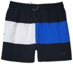 טומי הילפיגר-TOMMY SWIM MEN'S - BLACK WHITE & BLUE