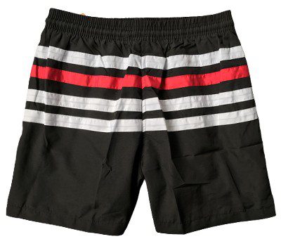 טומי הילפיגר-TOMMY SWIM MEN'S - BLACK WHITE & RED