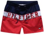 טומי הילפיגר-TOMMY SWIM MEN'S - BLACK WHITE & RED