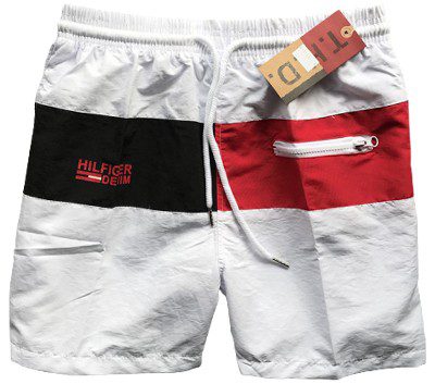 טומי הילפיגר-TOMMY SWIM MEN'S -BLACK WHITE & RED