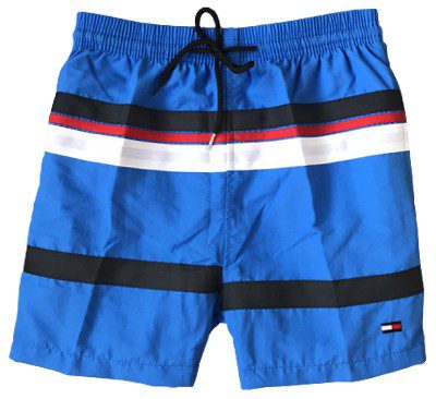 טומי הילפיגר-TOMMY SWIM MEN'S - BLUE WHITE & BLACK