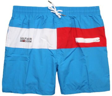 טומי הילפיגר-TOMMY SWIM MEN'S - BLUE WHITE & RED