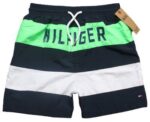 טומי הילפיגר-TOMMY SWIM MEN'S - Black Pale Green & White