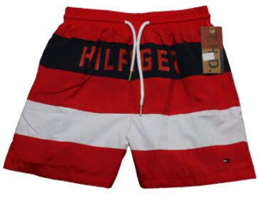 טומי הילפיגר-TOMMY SWIM MEN'S - Carmine & Black