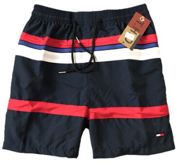 טומי הילפיגר-TOMMY SWIM MEN'S - NAVY BLUE RED & WHITE