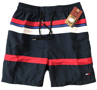 טומי הילפיגר-TOMMY SWIM MEN'S - NAVY BLUE RED & WHITE