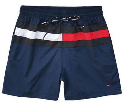 טומי הילפיגר-TOMMY SWIM MEN'S - NAVY BLUE WHITE & RED