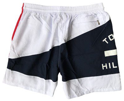 טומי הילפיגר-TOMMY SWIM MEN'S - WHITE & BLACK