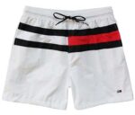 טומי הילפיגר-TOMMY SWIM MEN'S - WHITE BLACK & RED