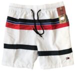 טומי הילפיגר-TOMMY SWIM MEN'S - WHITE BLACK & RED
