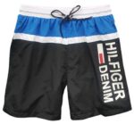 טומי הילפיגר-TOMMY SWIM MEN'S - WHITE BLUE & BLACK