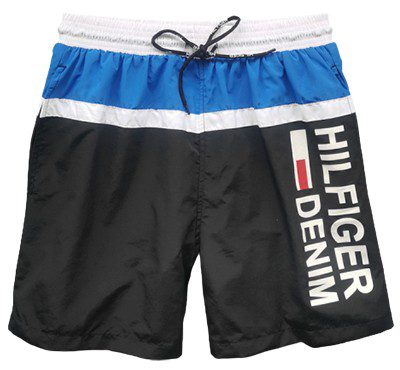 טומי הילפיגר-TOMMY SWIM MEN'S - WHITE BLUE & BLACK