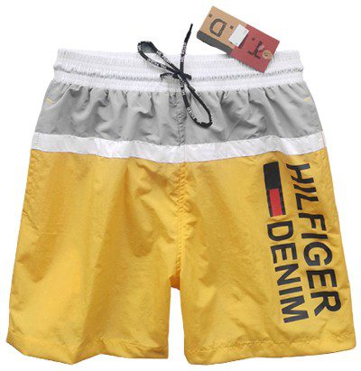 טומי הילפיגר-TOMMY SWIM MEN'S - WHITE GRAY & YELLOW