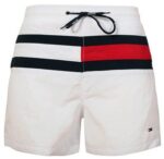 טומי הילפיגר-TOMMY SWIM MEN'S - White Black & Red
