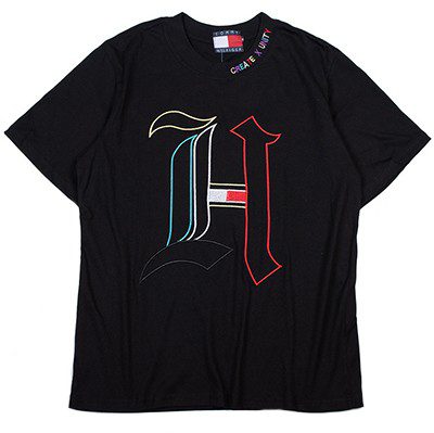טומי הילפיגר-TOMMY TSHIRT MEN'S - BLACK