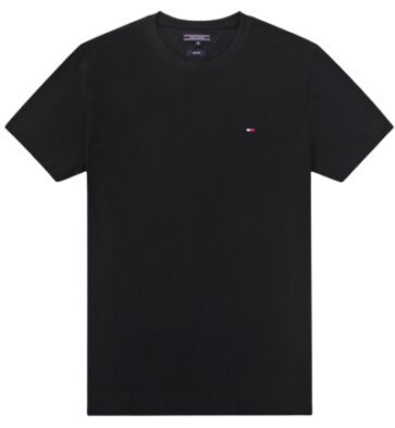 טומי הילפיגר-TOMMY TSHIRT MEN'S - BLACK