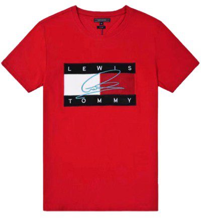 טומי הילפיגר-TOMMY TSHIRT MEN'S - Fire Engine Red