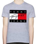 טומי הילפיגר-TOMMY TSHIRT MEN'S - GRAY