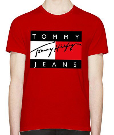 טומי הילפיגר-TOMMY TSHIRT MEN'S - RED