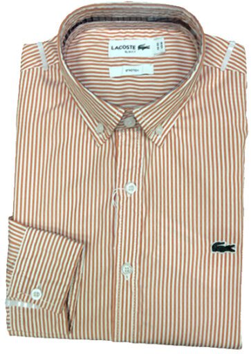 לקוסט-LACOSTE LONG MEN SHIRT - Contessa & WHITE