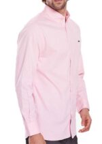 לקוסט-LACOSTE LONG MEN SHIRT - LIGHT PINK