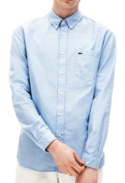 לקוסט-LACOSTE LONG MEN SHIRT - Pattens Blue