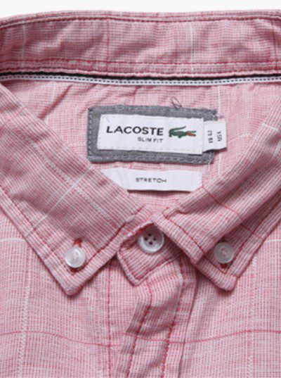 לקוסט-LACOSTE LONG MEN SHIRT - Pink Flare