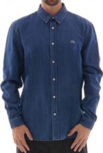 לקוסט-LACOSTE SHIRT MEN LONG JEANS - Catalina Blue