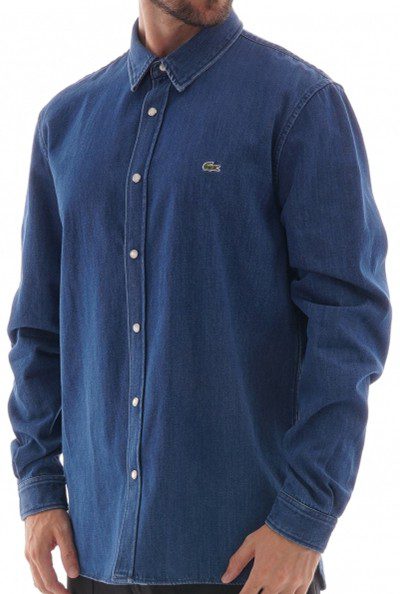 לקוסט-LACOSTE SHIRT MEN LONG JEANS - Catalina Blue