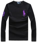 ראלף לורן-RALPH LAUREN TSHIRT MEN'S LONG - BLACK