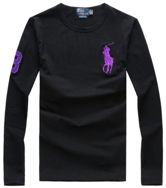 ראלף לורן-RALPH LAUREN TSHIRT MEN'S LONG - BLACK