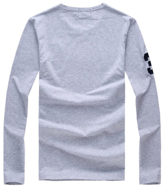 ראלף לורן-RALPH LAUREN TSHIRT MEN'S LONG - GRAY