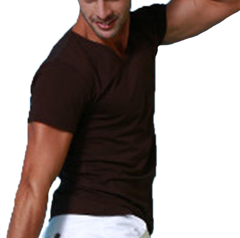 ראלף לורן-RALPH LAUREN TSHIRT MEN'S SHORT - Cocoa Brown