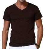 ראלף לורן-RALPH LAUREN TSHIRT MEN'S SHORT - Cocoa Brown