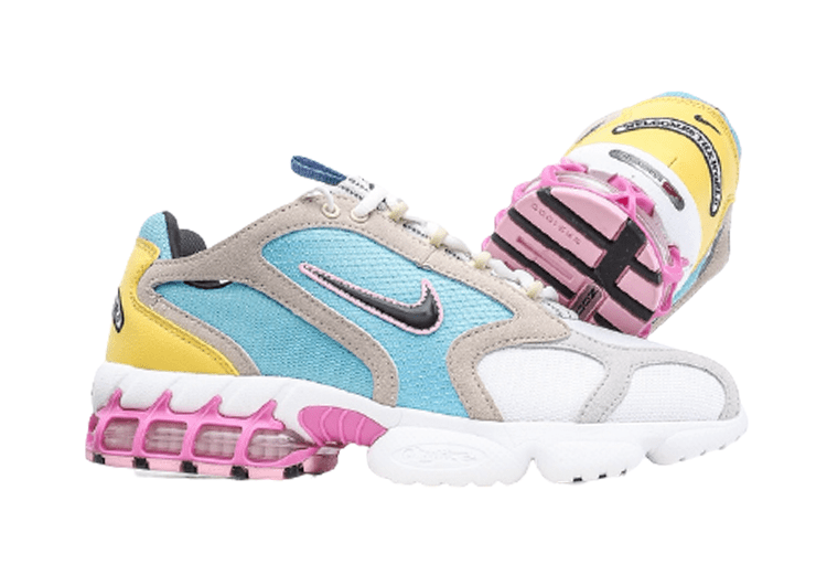 נעליי נייק-Nike x Stussy Air zoom- Sky Blue White & Yellow – תמונה 4