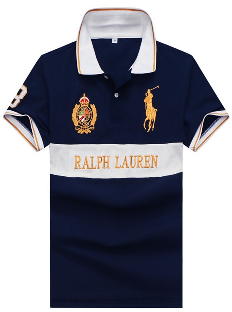 ראלף לורן-RALPH LAUREN POLO TSHIRT MEN'S SHORT DESGIN - Blue Whale