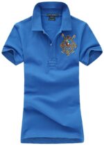ראלף לורן-RALPH LAUREN POLO TSHIRT SHORT WOMEN - Blue