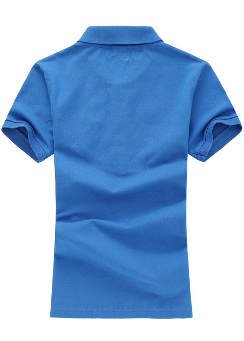ראלף לורן-RALPH LAUREN POLO TSHIRT SHORT WOMEN - Blue