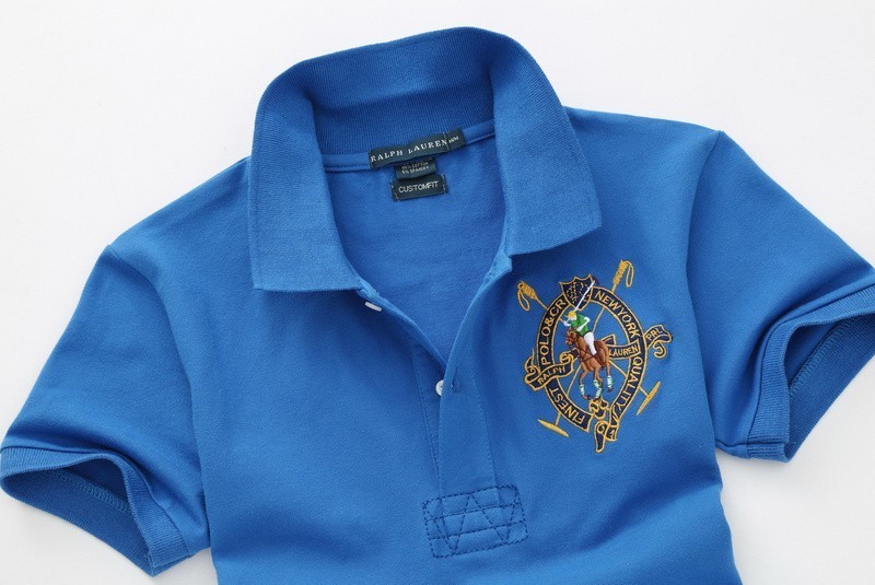 ראלף לורן-RALPH LAUREN POLO TSHIRT SHORT WOMEN - Blue