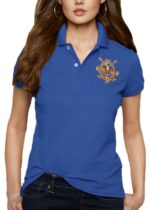 ראלף לורן-RALPH LAUREN POLO TSHIRT SHORT WOMEN - Blue