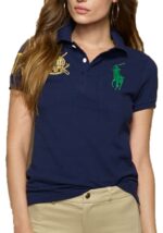 ראלף לורן-RALPH LAUREN POLO TSHIRT SHORT WOMEN - Nave Blue