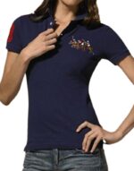 ראלף לורן-RALPH LAUREN POLO TSHIRT SHORT WOMEN - Nave Blue