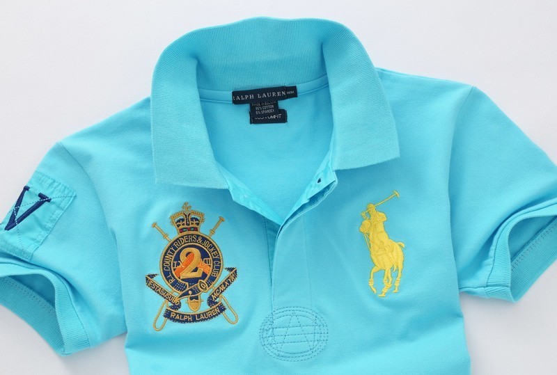 ראלף לורן-RALPH LAUREN POLO TSHIRT SHORT WOMEN - Turquoise Blue