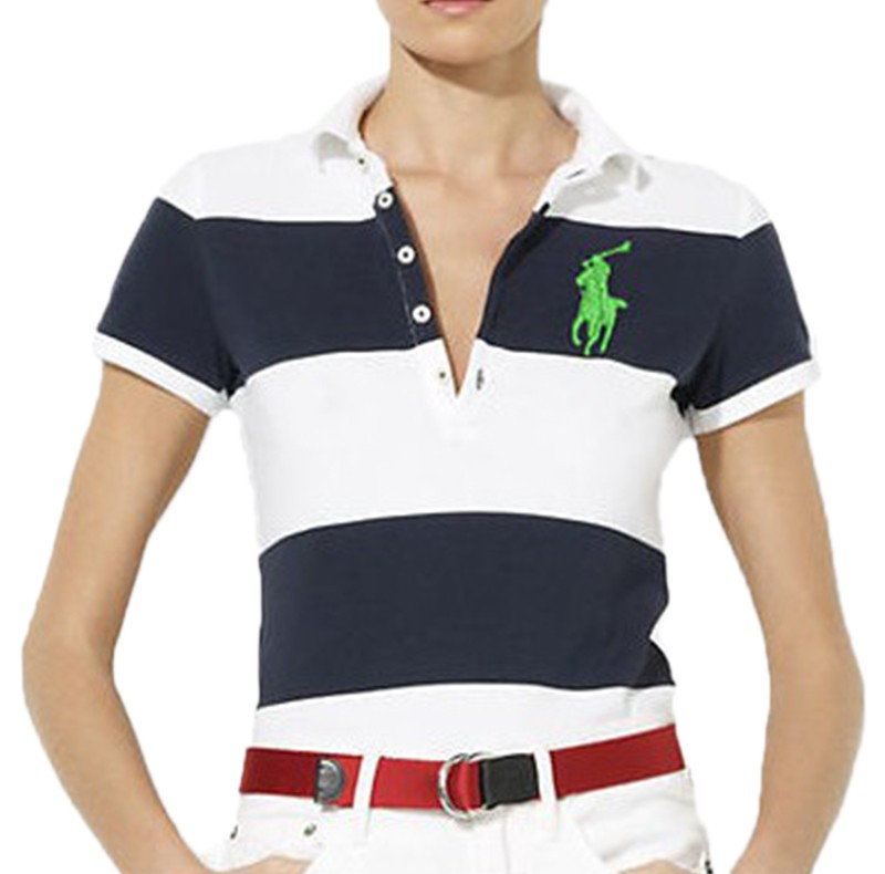 ראלף לורן-RALPH LAUREN POLO TSHIRT SHORT WOMEN - White Nave