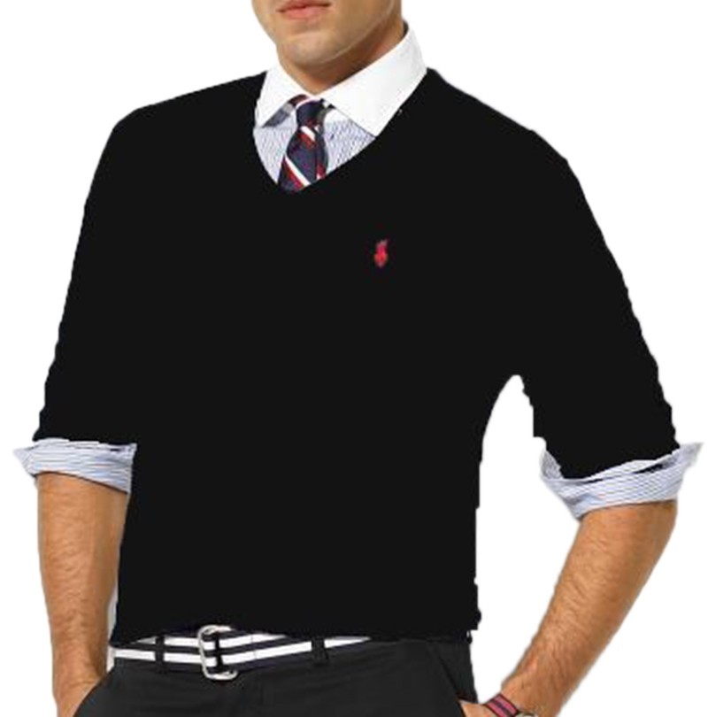 ראלף לורן-RALPH LAUREN SWETER MEN - Black