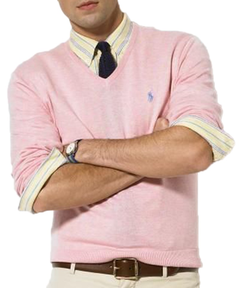 ראלף לורן-RALPH LAUREN SWETER MEN - Light Pink